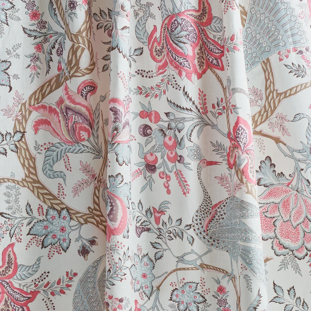 AVELINE LINEN Fabric – ROSE | Schumacher | Wallpaper Twins AVELINE LINEN fabric ROSE color by Schumacher