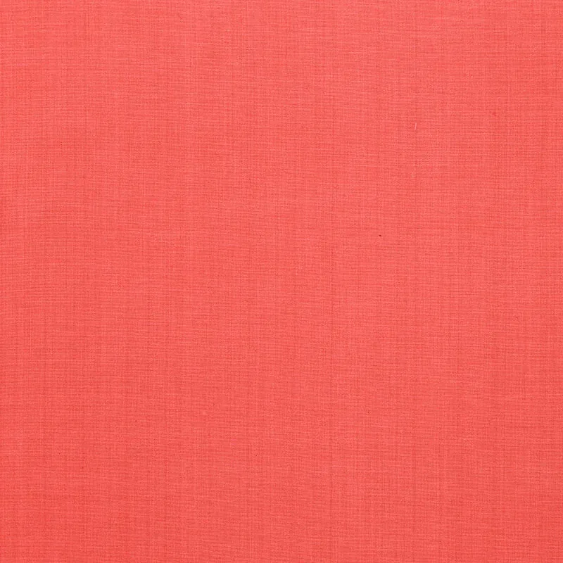 AVERY COTTON PLAIN fabric CORAL color by Schumacher