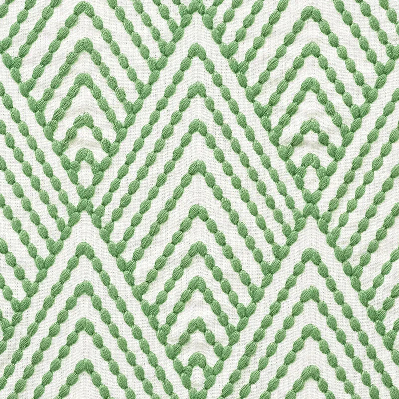 AVILA EMBROIDERY Fabric – GREEN | Schumacher | Wallpaper Twi AVILA EMBROIDERY fabric GREEN color by Schumacher