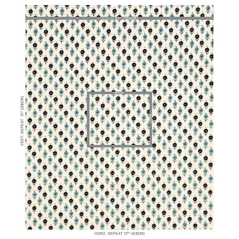 AVODICA EMBROIDERY Fabric – AEGEAN | Schumacher | Wallpaper AVODICA EMBROIDERY fabric AEGEAN color by Schumacher
