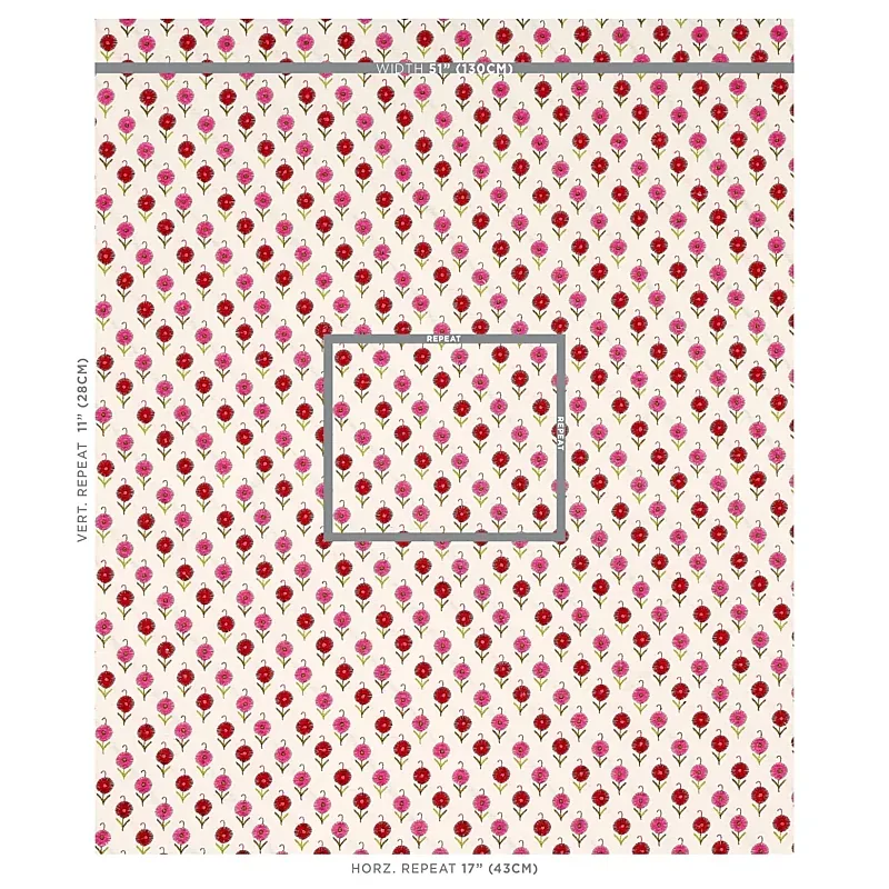 AVODICA EMBROIDERY Fabric – AZALEA | Schumacher | Wallpaper AVODICA EMBROIDERY fabric AZALEA color by Schumacher