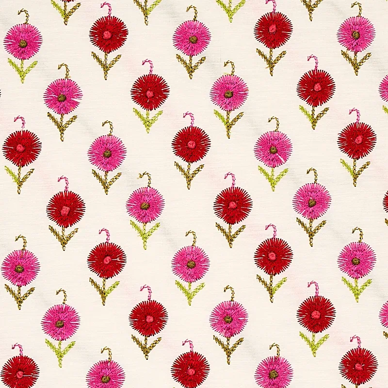 AVODICA EMBROIDERY Fabric – AZALEA | Schumacher | Wallpaper AVODICA EMBROIDERY fabric AZALEA color by Schumacher