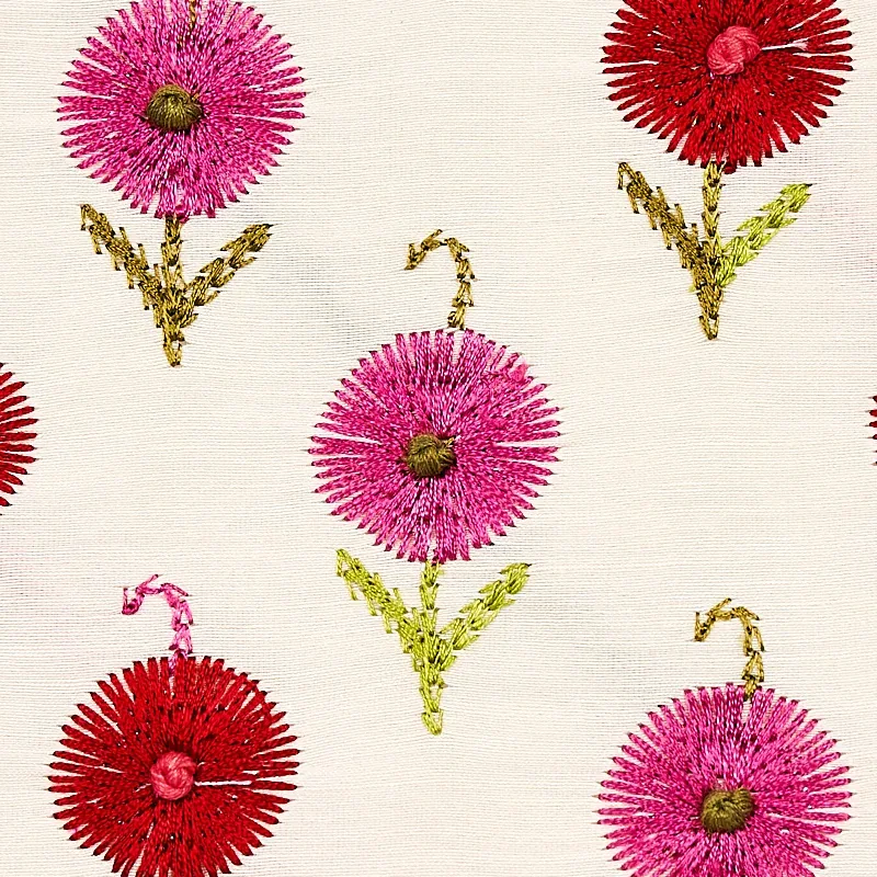 AVODICA EMBROIDERY Fabric – AZALEA | Schumacher | Wallpaper AVODICA EMBROIDERY fabric AZALEA color by Schumacher