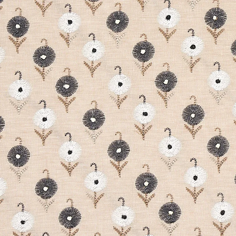 AVODICA EMBROIDERY Fabric – MOONSTONE | Schumacher | Wallpap AVODICA EMBROIDERY fabric MOONSTONE color by Schumacher