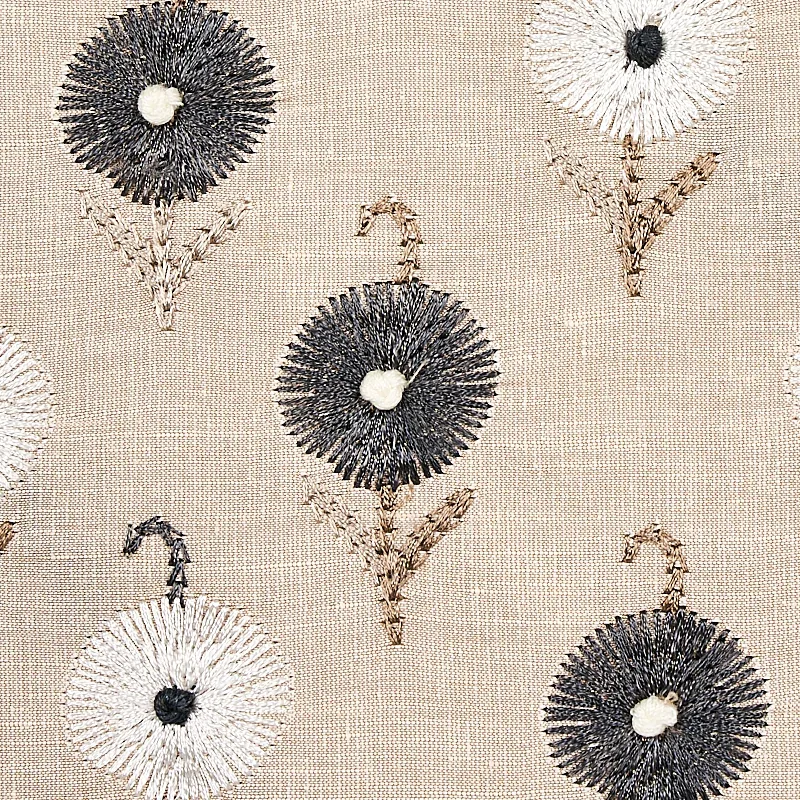 AVODICA EMBROIDERY Fabric – MOONSTONE | Schumacher | Wallpap AVODICA EMBROIDERY fabric MOONSTONE color by Schumacher