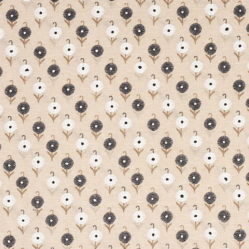 AVODICA EMBROIDERY fabric MOONSTONE color by Schumacher