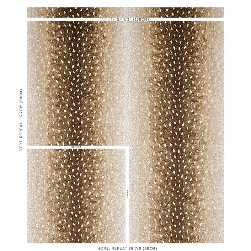 AXIS VELVET fabric FAWN color by Schumacher
