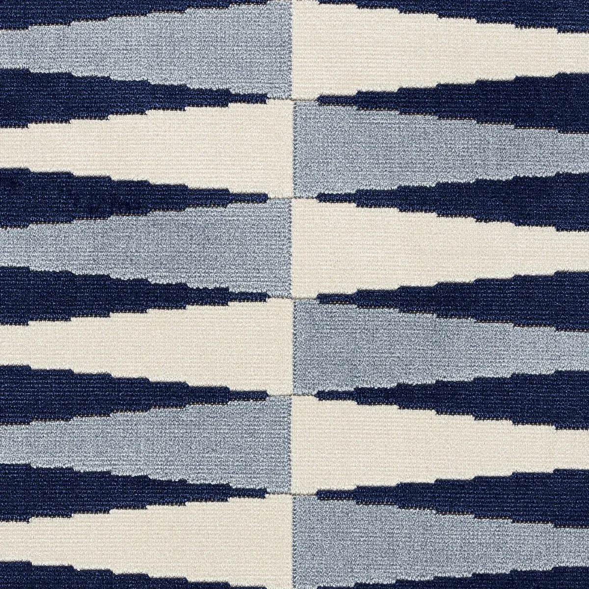 BACKGAMMON CUT VELVET fabric BLUE color by Schumacher