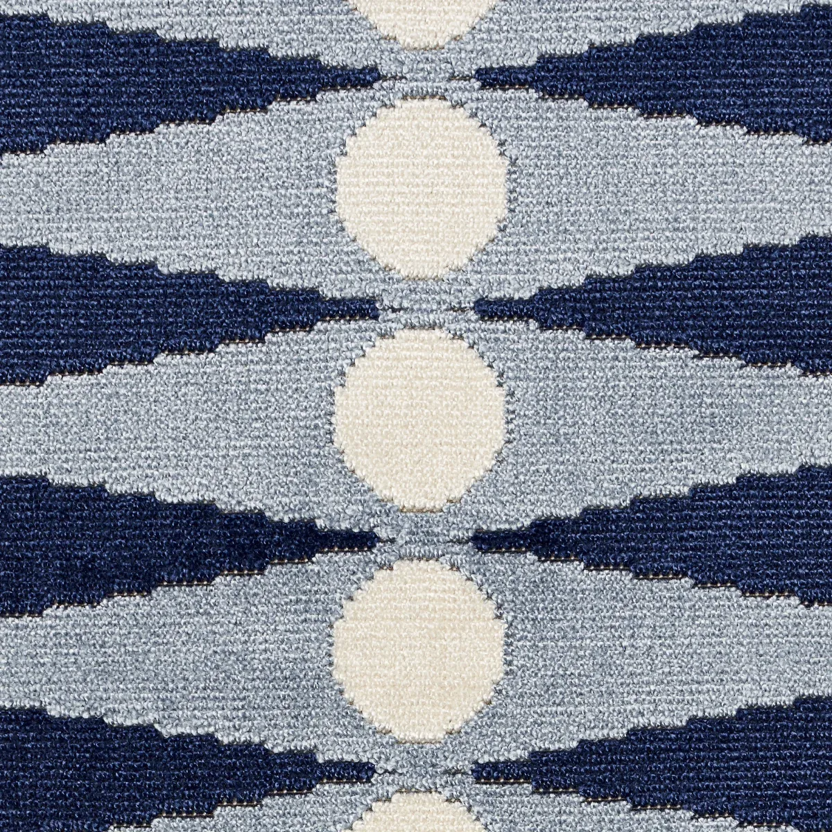 BACKGAMMON CUT VELVET fabric BLUE color by Schumacher