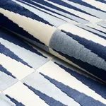 BACKGAMMON CUT VELVET fabric BLUE color by Schumacher