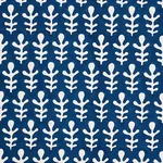 Bagru Hand Block Print fabric DARK BLUE color by Schumacher