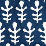 Bagru Hand Block Print fabric DARK BLUE color by Schumacher