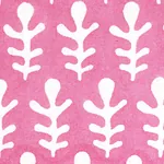 Bagru Hand Block Print Fabric – PINK | Schumacher | Wallpape Bagru Hand Block Print fabric PINK color by Schumacher