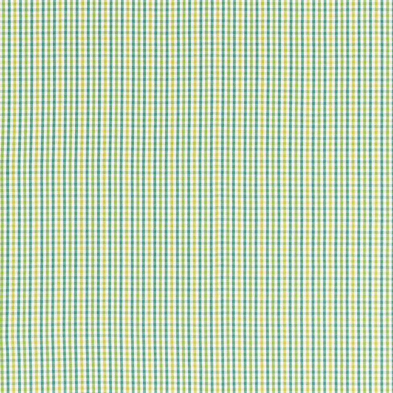 BAHAMA CHECK fabric LAGOON color by Schumacher