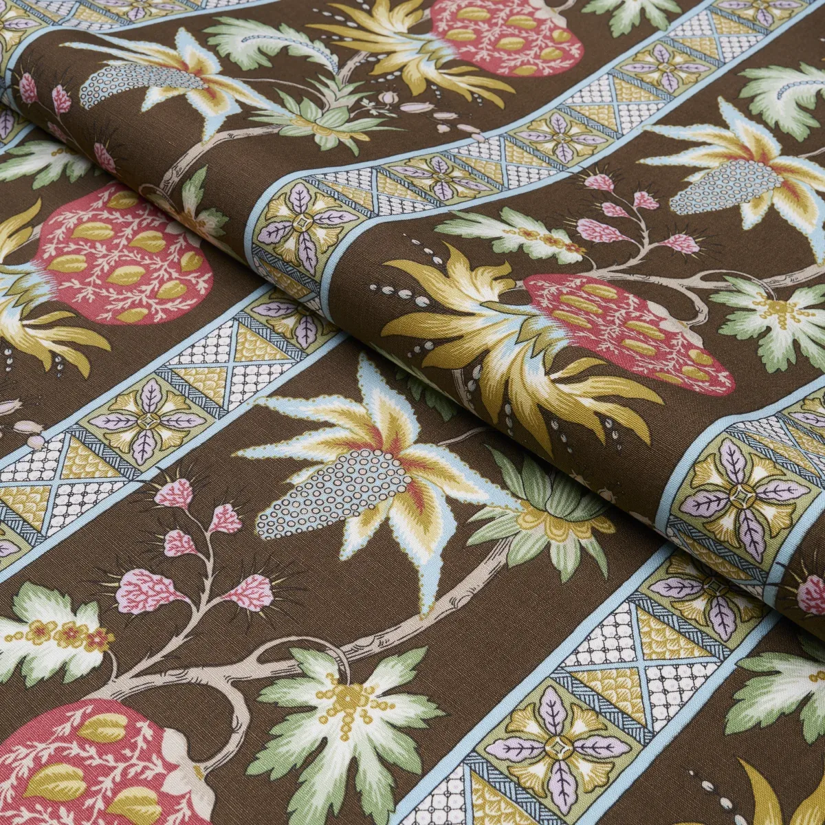 BAILEY BOTANICAL fabric CHOCOLATE color by Schumacher