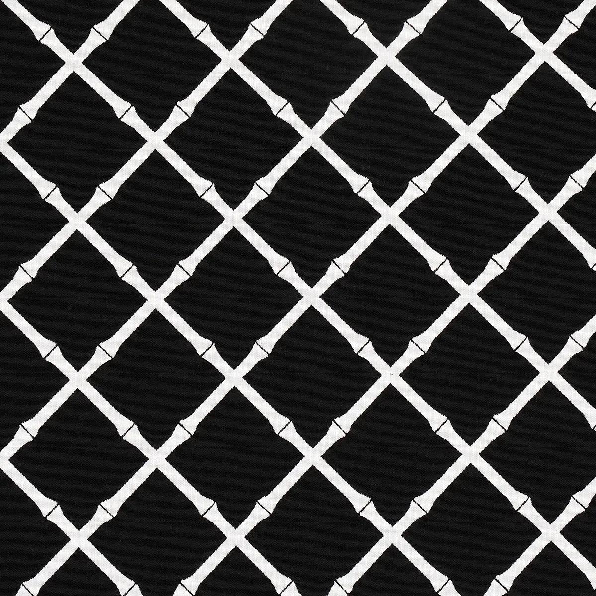 BAMBOO TRELLIS INDOOR/OUTDOOR fabric BLACK color by Schumacher
