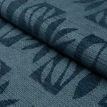BANANA LEAF CUT OUT fabric BLUE color by Schumacher