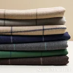 BANCROFT WOOL PLAID Fabric – GREEN | Schumacher | Wallpaper BANCROFT WOOL PLAID fabric GREEN color by Schumacher