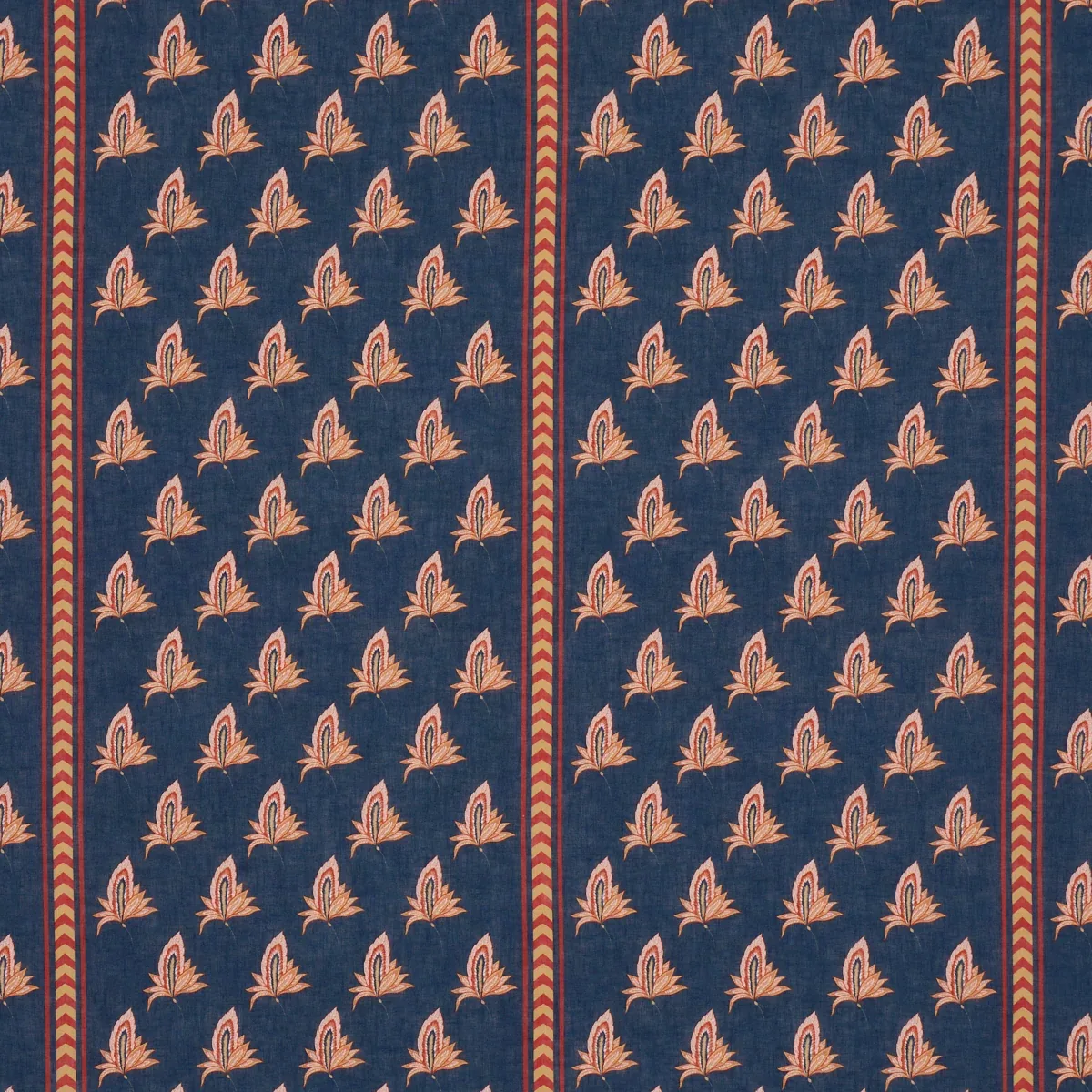 BANGALORE IMAGINATION Fabric – BLEU | Schumacher | Wallpaper BANGALORE IMAGINATION fabric BLEU color by Schumacher