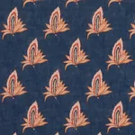 BANGALORE IMAGINATION Fabric – BLEU | Schumacher | Wallpaper BANGALORE IMAGINATION fabric BLEU color by Schumacher