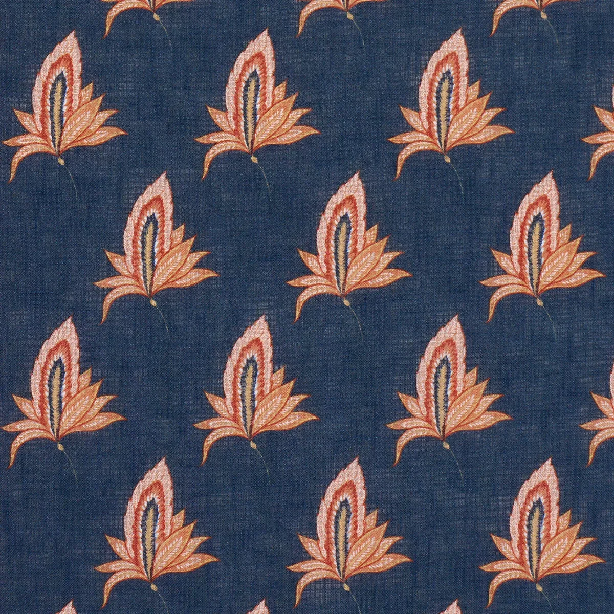 BANGALORE IMAGINATION Fabric – BLEU | Schumacher | Wallpaper BANGALORE IMAGINATION fabric BLEU color by Schumacher