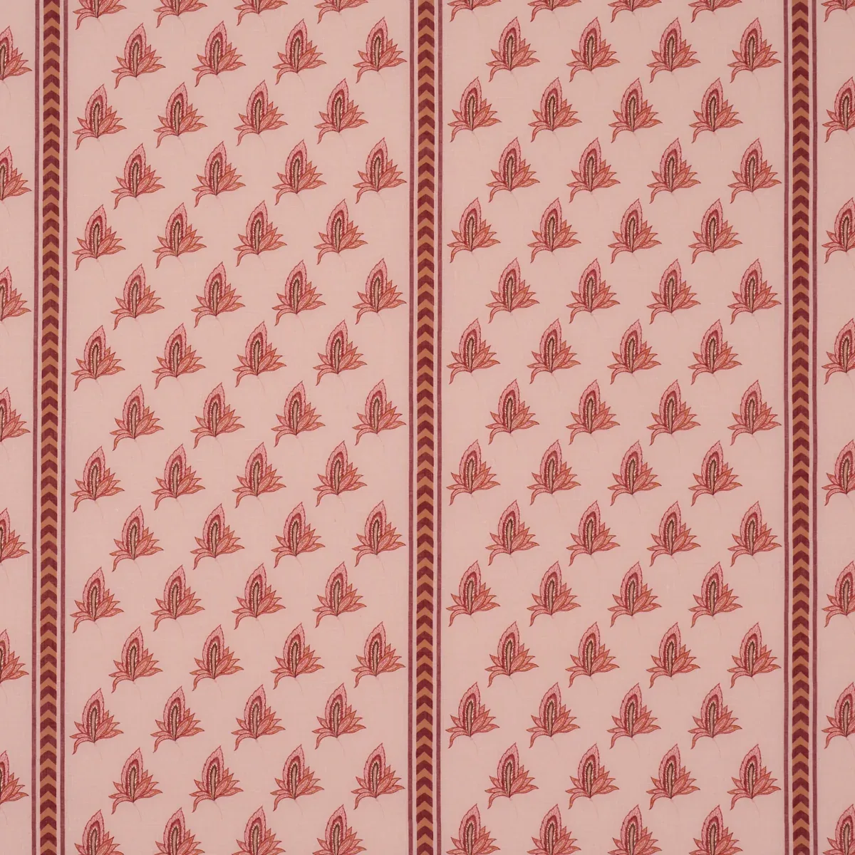 BANGALORE IMAGINATION Fabric – ROSE | Schumacher | Wallpaper BANGALORE IMAGINATION fabric ROSE color by Schumacher