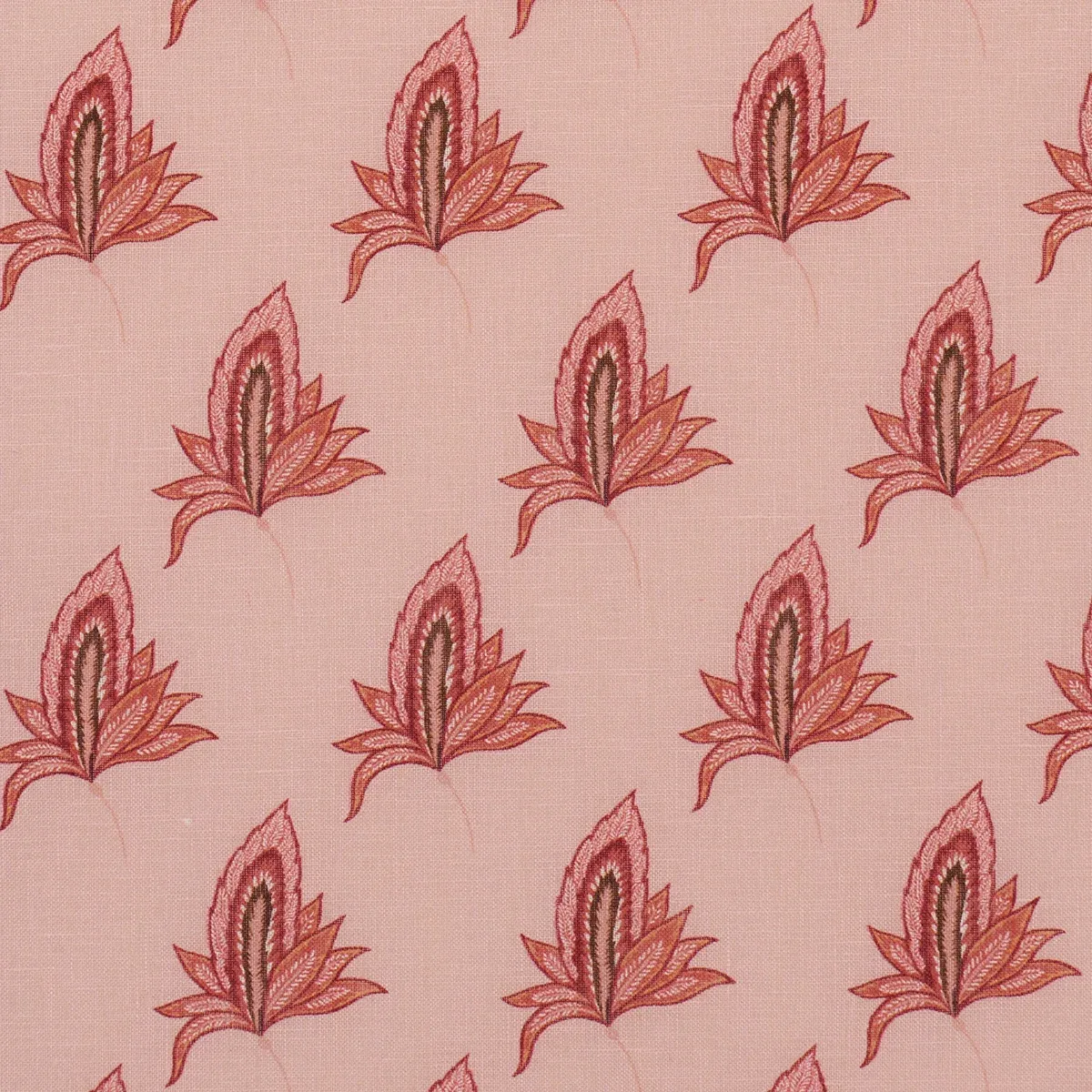 BANGALORE IMAGINATION Fabric – ROSE | Schumacher | Wallpaper BANGALORE IMAGINATION fabric ROSE color by Schumacher