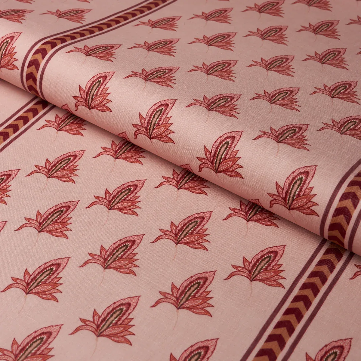 BANGALORE IMAGINATION Fabric – ROSE | Schumacher | Wallpaper BANGALORE IMAGINATION fabric ROSE color by Schumacher