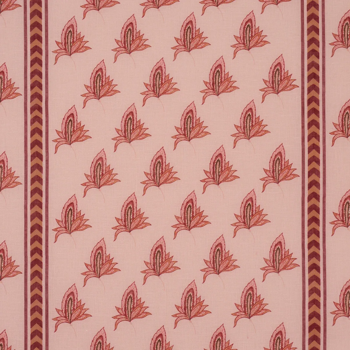 BANGALORE IMAGINATION fabric ROSE color by Schumacher