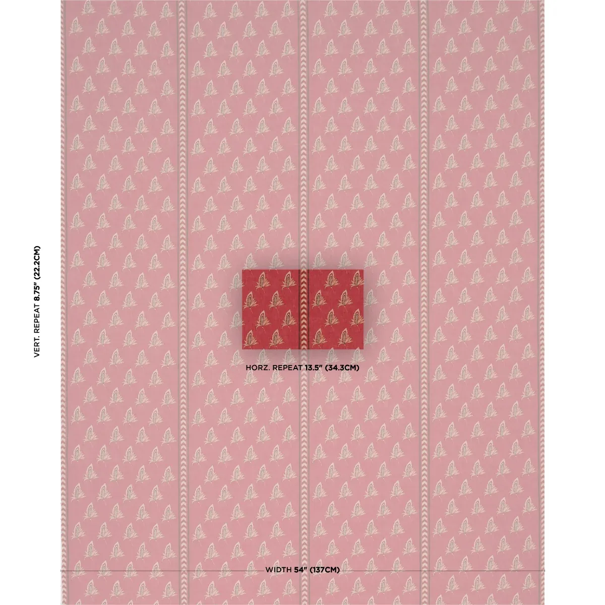 BANGALORE IMAGINATION Fabric – ROUGE | Schumacher | Wallpape BANGALORE IMAGINATION fabric ROUGE color by Schumacher