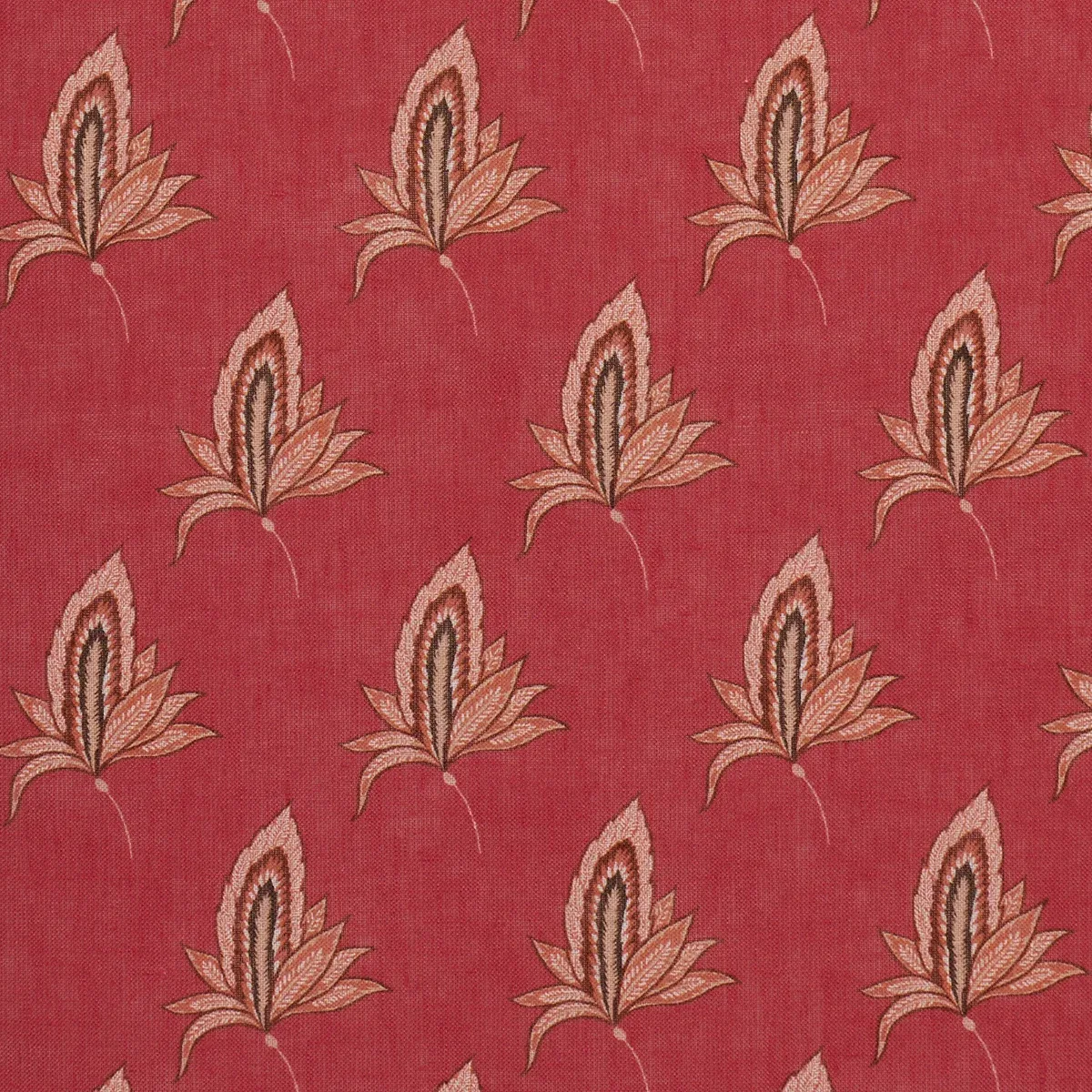 BANGALORE IMAGINATION Fabric – ROUGE | Schumacher | Wallpape BANGALORE IMAGINATION fabric ROUGE color by Schumacher