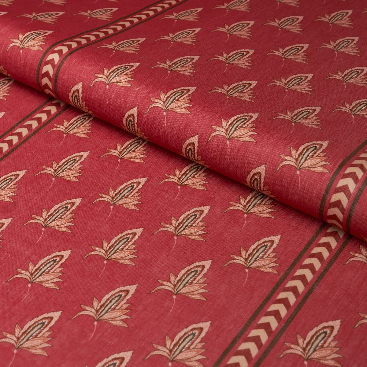 BANGALORE IMAGINATION Fabric – ROUGE | Schumacher | Wallpape BANGALORE IMAGINATION fabric ROUGE color by Schumacher