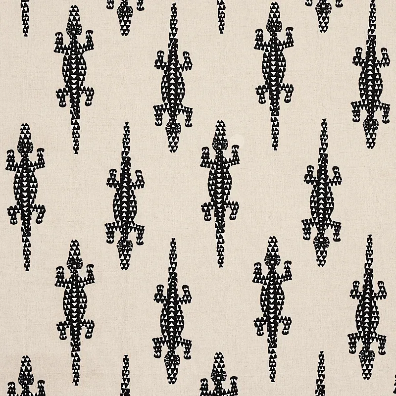 BARACOA EMBROIDERY fabric BLACK color by Schumacher