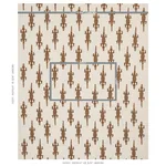 BARACOA EMBROIDERY fabric BROWN color by Schumacher