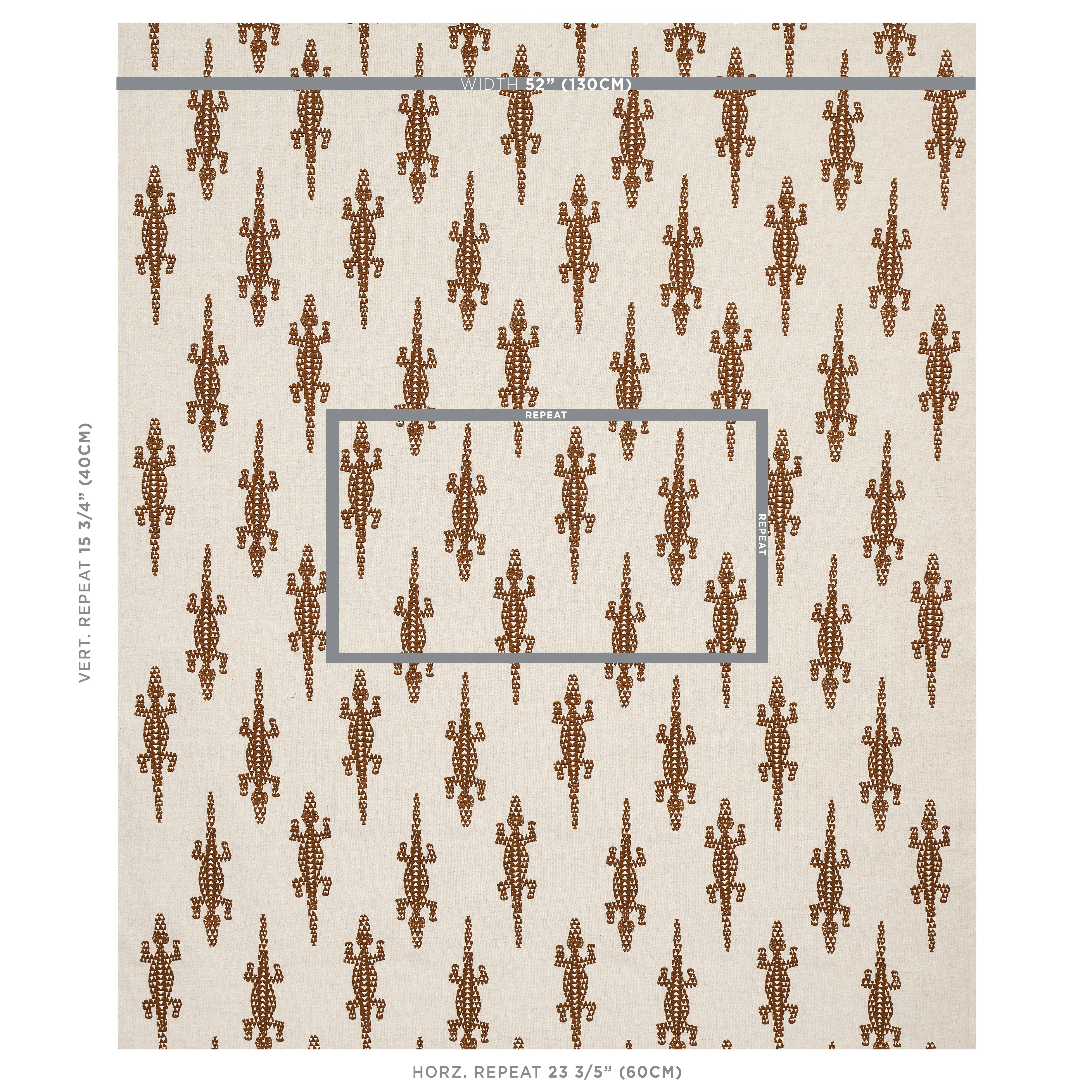 BARACOA EMBROIDERY fabric BROWN color by Schumacher
