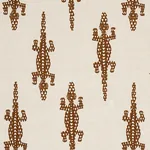 BARACOA EMBROIDERY fabric BROWN color by Schumacher