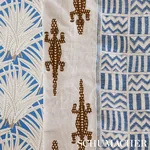 BARACOA EMBROIDERY fabric BROWN color by Schumacher