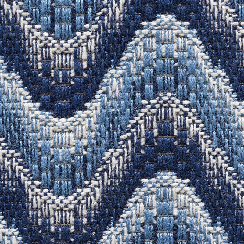 BARGELLO WAVE Fabric – BLUE | Schumacher | Wallpaper Twins BARGELLO WAVE fabric BLUE color by Schumacher