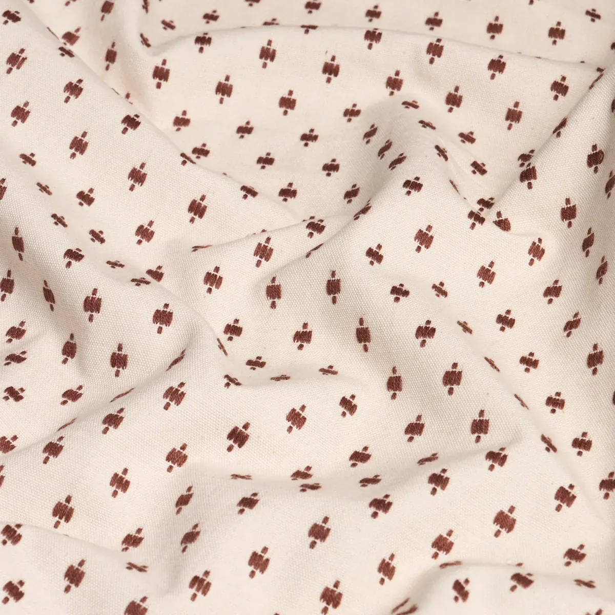 BARLOW fabric LIGHT BROWN ON IVORY color by Schumacher