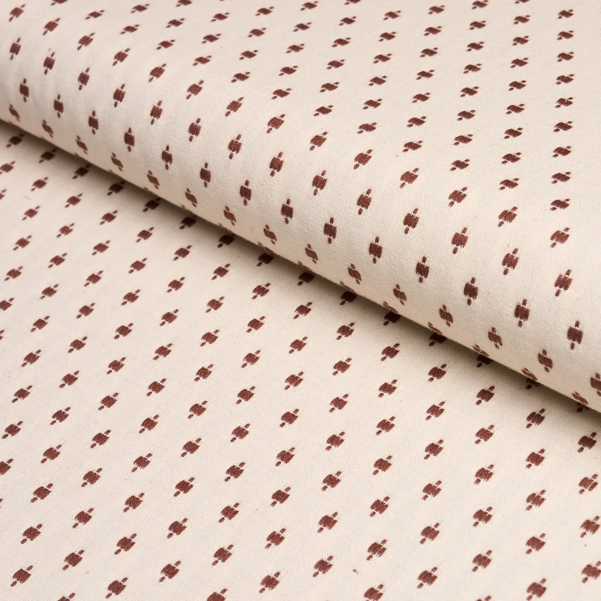 BARLOW fabric LIGHT BROWN ON IVORY color by Schumacher