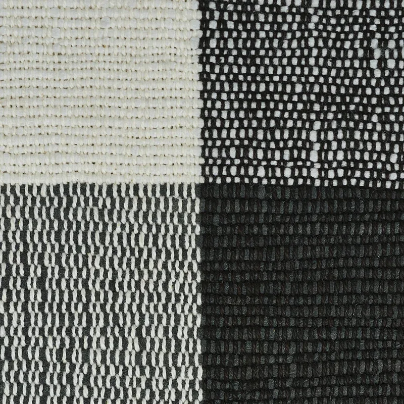 BARNES PERFORMANCE CHECK fabric BLACK color by Schumacher