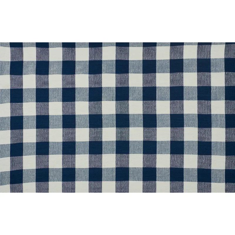BARNES PERFORMANCE CHECK Fabric – BLUE | Schumacher | Wallpa BARNES PERFORMANCE CHECK fabric BLUE color by Schumacher