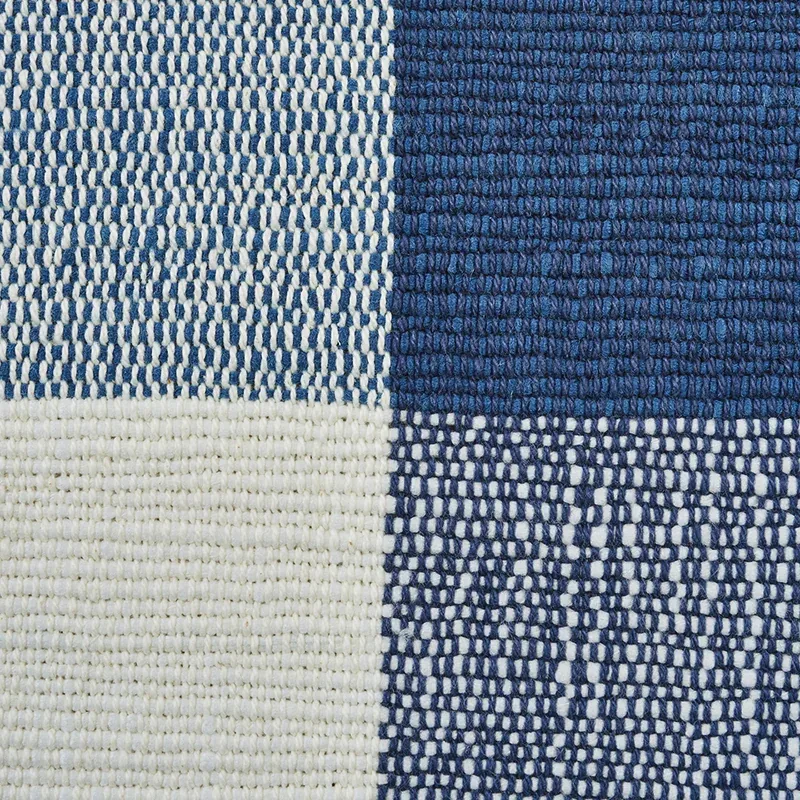 BARNES PERFORMANCE CHECK Fabric – BLUE | Schumacher | Wallpa BARNES PERFORMANCE CHECK fabric BLUE color by Schumacher