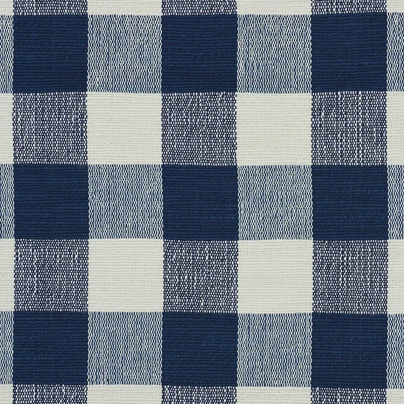 BARNES PERFORMANCE CHECK fabric BLUE color by Schumacher
