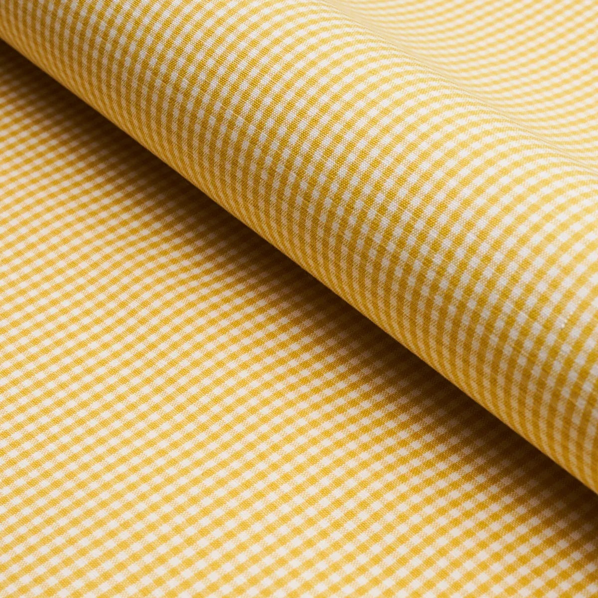 BARNET COTTON CHECK Fabric – YELLOW | Schumacher | Wallpaper BARNET COTTON CHECK fabric YELLOW color by Schumacher