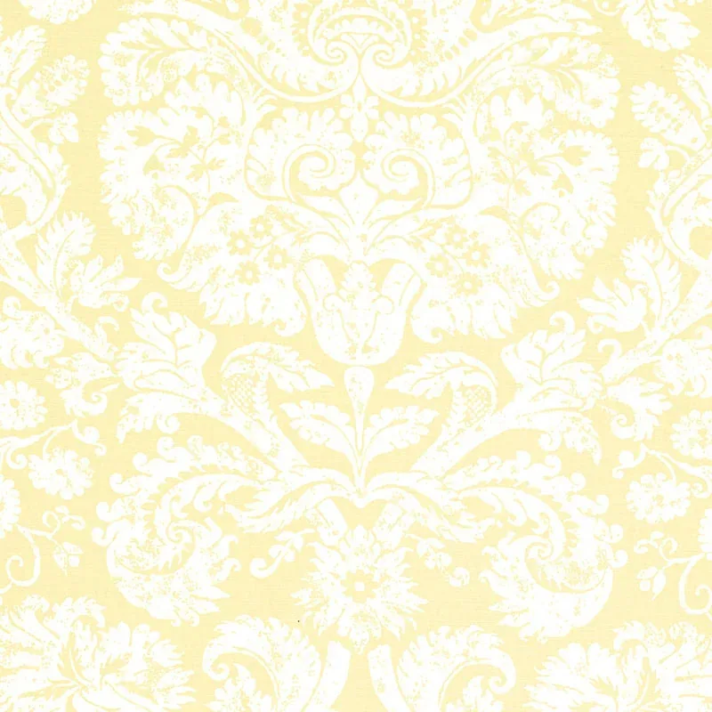BARRESA DAMASK fabric MAIZE color by Schumacher