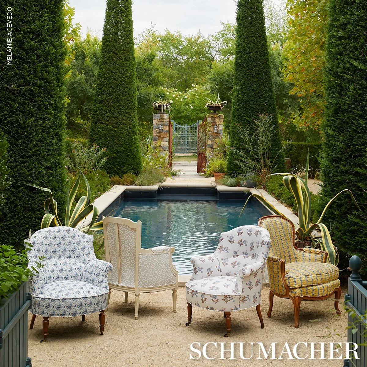 BASILE TRELLIS Fabric – PORCELAIN | Schumacher | Wallpaper T BASILE TRELLIS fabric PORCELAIN color by Schumacher