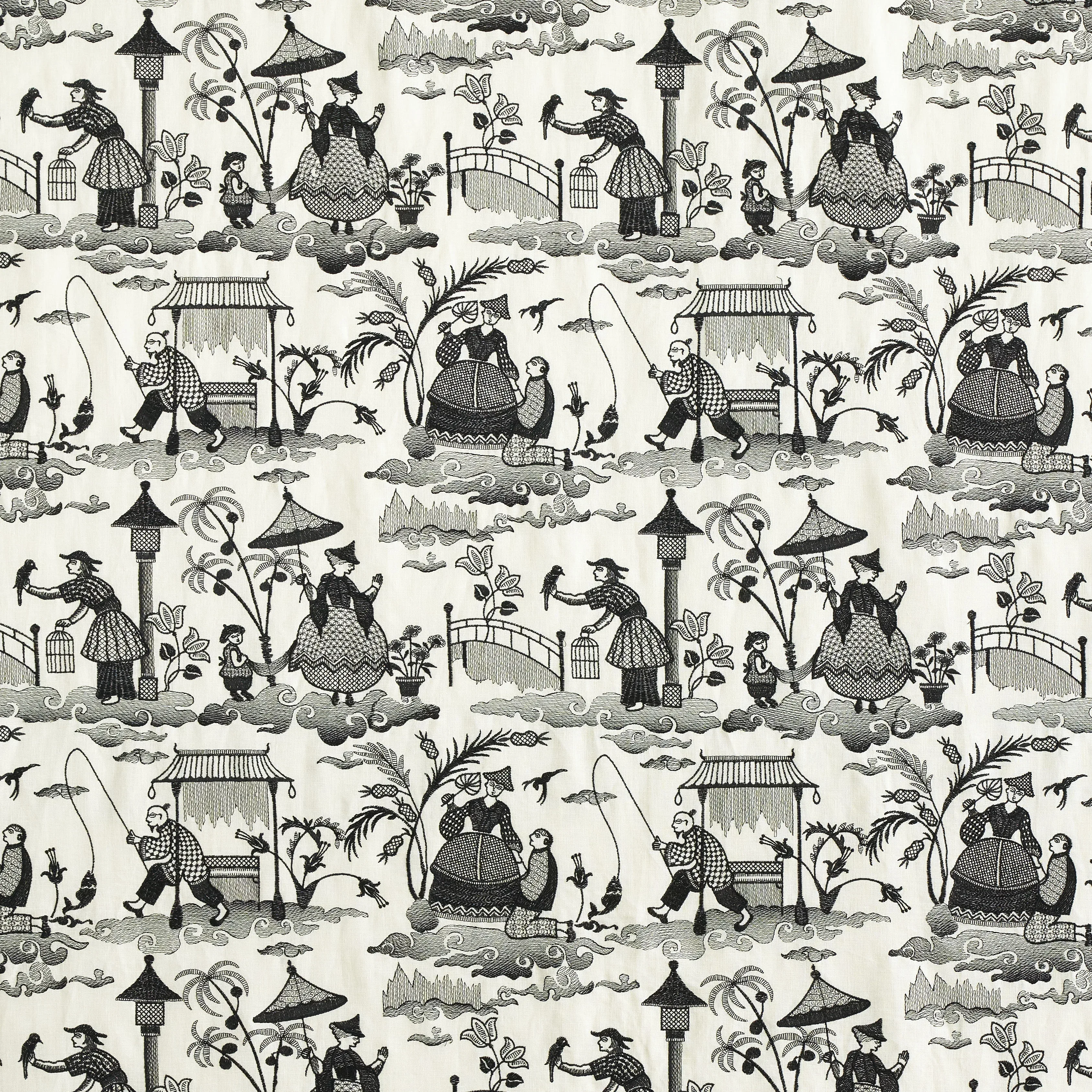 66602 | Bassano Embroidered Toile – BLACK