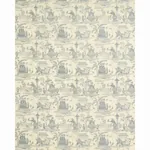 Bassano Embroidered Toile Fabric – DELFT | Schumacher | Wall Bassano Embroidered Toile fabric DELFT color by Schumacher