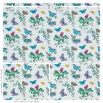 BAUDIN BUTTERFLY CHINTZ fabric TURQUOISE color by Schumacher